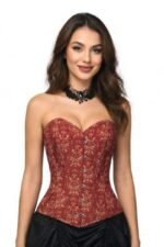 Elegant Damask: Printed Waist Trainer Corset