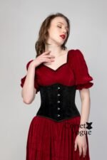 Black Velvet Underbust Corset