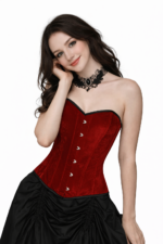 Royal Maroon Velvet Over Bust Corset