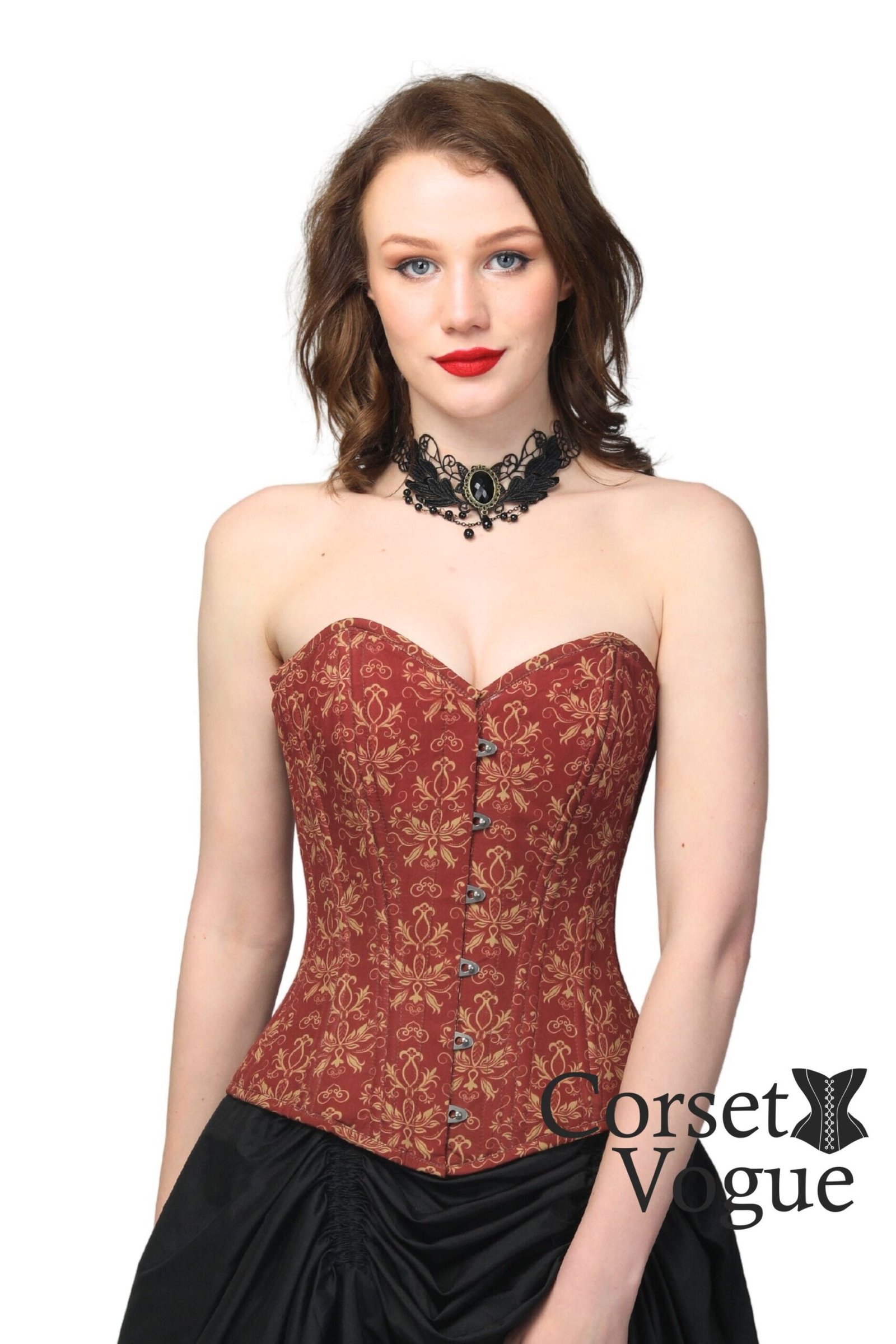 xr:d:DAFm7SSEmC4:86,j:3451277950988155198,t:23062710 Elegant Damask: Printed Waist Trainer Corset - Image 1