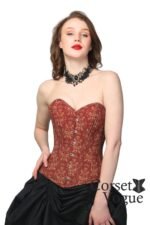 Elegant Damask: Printed Waist Trainer Corset - Image 2