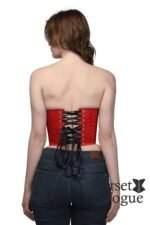 Fiery Seduction: Red Corset Top - Image 4