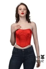 Fiery Seduction: Red Corset Top - Image 3
