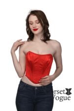 Fiery Seduction: Red Corset Top - Image 2