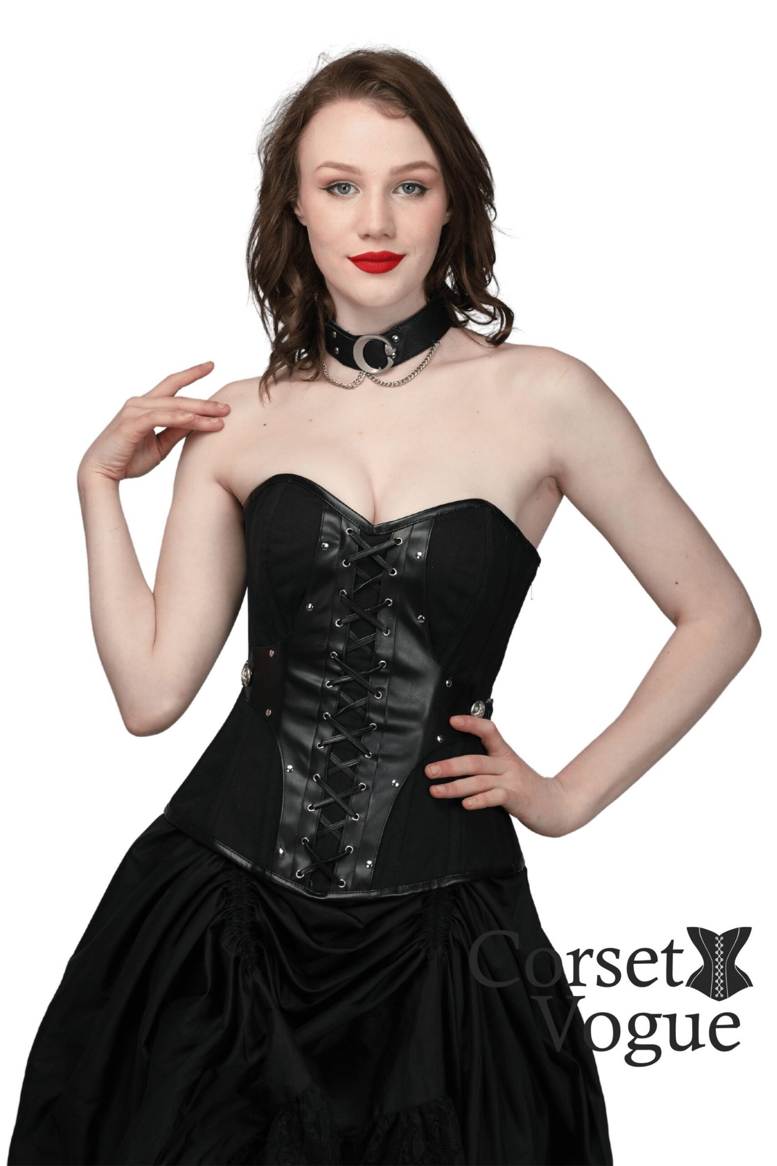 xr:d:DAFm7SSEmC4:198,j:3954555289968555005,t:23062805 Gothic Black Waist-Reducing Corset - Image 1
