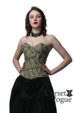 Damask Printed Waist Trainer Overbust Corset - Image 4