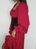 Amazing luxurious : Black Velvet Underbust Corset - Image 3