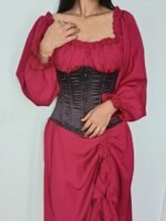 Amazing luxurious : Black Velvet Underbust Corset - Image 6