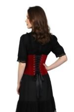 Maroon Velvet Underbust Corset