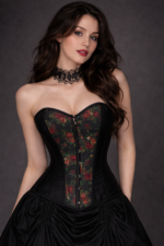 Printed Gothic Over Bust Corset