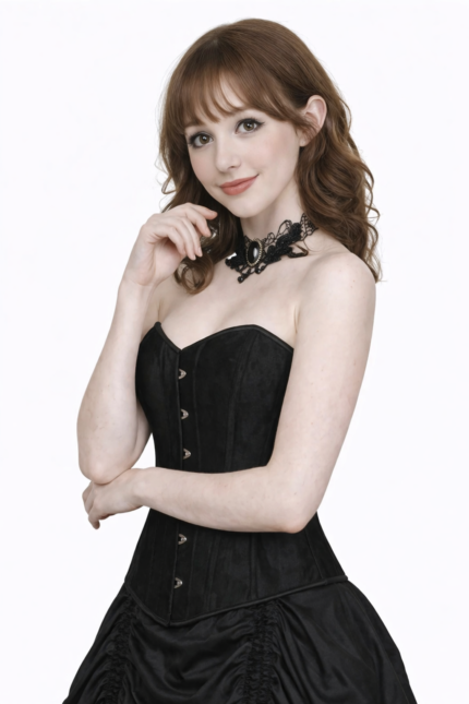 Seductive Black Velvet Over bust Corset