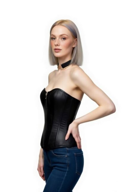 Faux Leather Steel Boned Corset