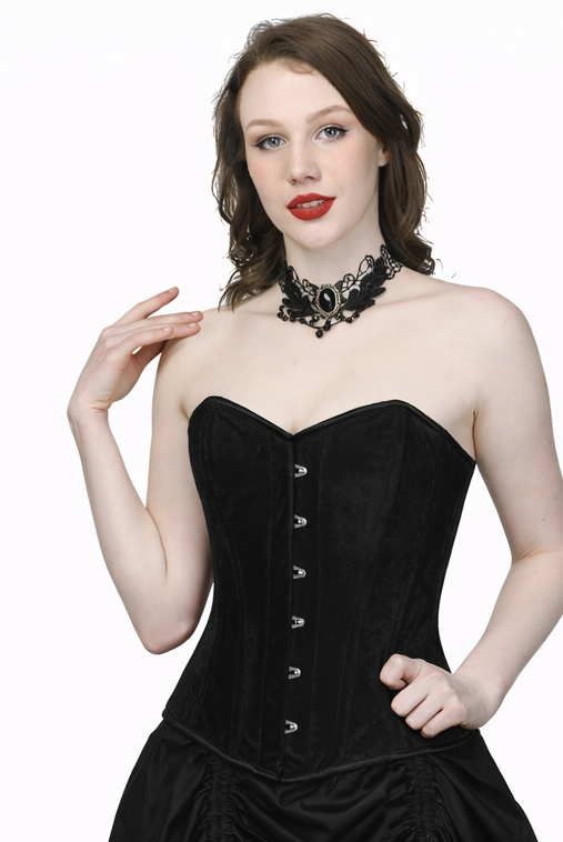 Seductive Black Velvet Over bust Corset Seductive Black Velvet Over bust Corset