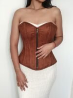 Classy Corset Rock your style with our Brown Leather Under bust Corset - Image 6