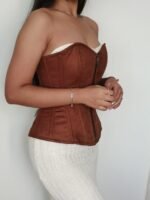 Classy Corset Rock your style with our Brown Leather Under bust Corset - Image 4