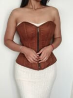Classy Corset Rock your style with our Brown Leather Under bust Corset