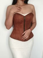 Classy Corset Rock your style with our Brown Leather Under bust Corset - Image 2