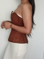 Classy Corset Rock your style with our Brown Leather Under bust Corset - Image 3